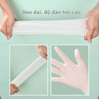 Hộp 30 găng tay làm bếp, rửa bát siêu dai không mùi tái sử dụng nhiều lần