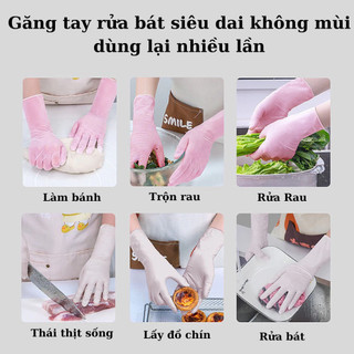Hộp 30 găng tay làm bếp, rửa bát siêu dai không mùi tái sử dụng nhiều lần