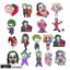 Set Sticker Nhân vật Joker Chống Nước Dán Laptop Vali Mũ Bảo Hiểm Sổ Tay