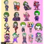 Set Sticker Nhân vật Joker Chống Nước Dán Laptop Vali Mũ Bảo Hiểm Sổ Tay