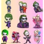 Set Sticker Nhân vật Joker Chống Nước Dán Laptop Vali Mũ Bảo Hiểm Sổ Tay