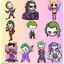 Set Sticker Nhân vật Joker Chống Nước Dán Laptop Vali Mũ Bảo Hiểm Sổ Tay