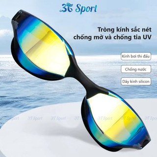 Kính bơi chuyên nghiệp Tráng Gương Cao Cấp chống tia UV viền silicon mềm ôm sát chống nước XF1001
