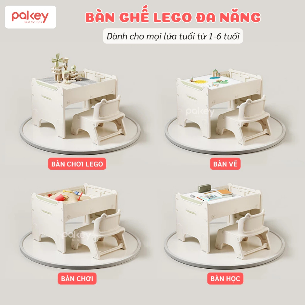 [HỎA TỐC] Bàn Ghế Xếp Hình Lego Đa Năng 2IN1 Cho Bé, Set Bàn Ghế Kèm Bảng Vẽ Tiện Lợi Bảo Hành 1 Năm - F22