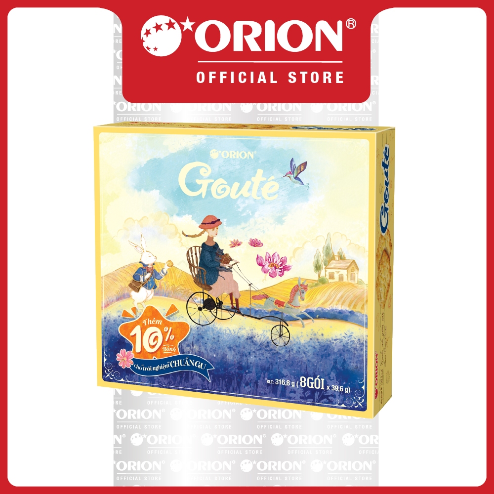 Combo 2 Hộp Bánh Goute Mè Giòn Tan (8 Gói/hộp)