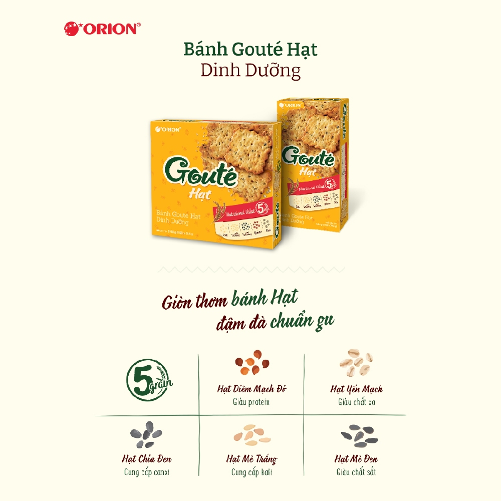 Combo 2 Hộp Bánh Goute Hạt dinh dưỡng (8 Gói/hộp)
