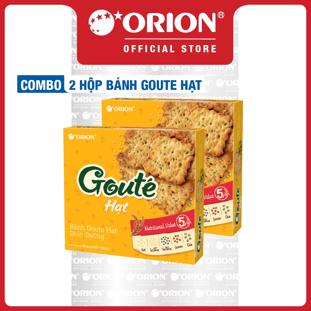 Combo 2 Hộp Bánh Goute Hạt dinh dưỡng (8 Gói/hộp)