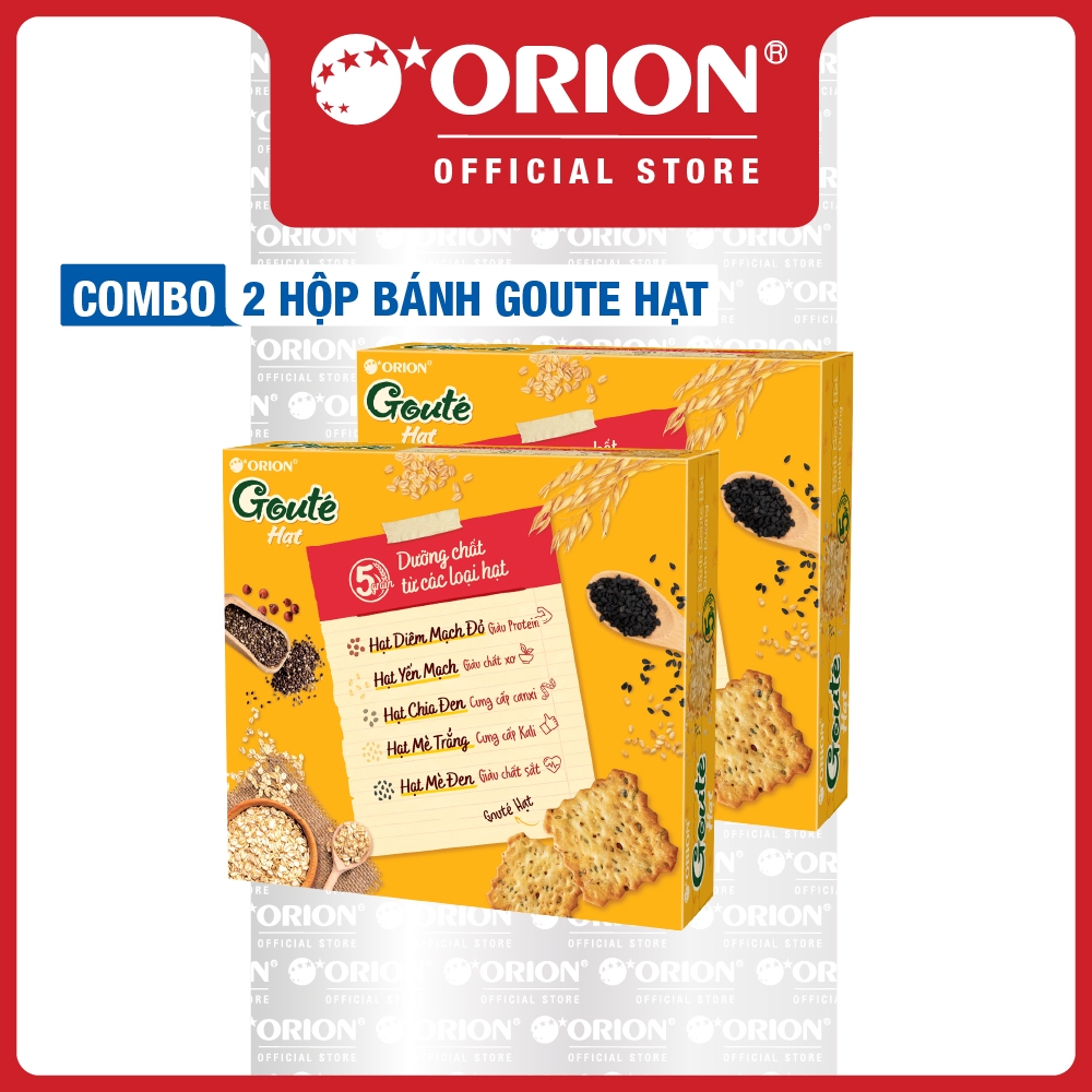 Combo 2 Hộp Bánh Goute Hạt dinh dưỡng (8 Gói/hộp)