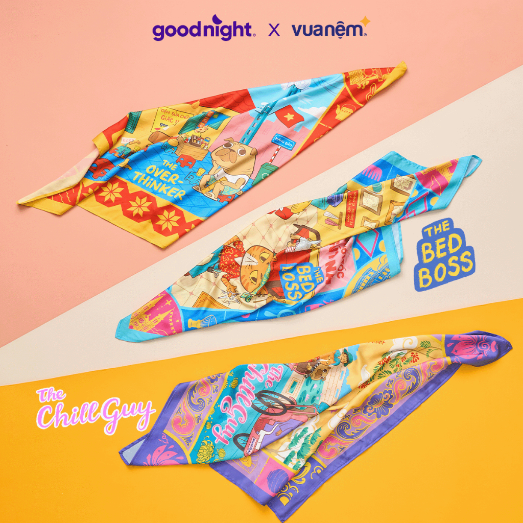 [DEAL MỞ BÁN] Khăn lụa latin cao cấp Goodnight Bandana 70×70 - Khăn lụa quàng cổ