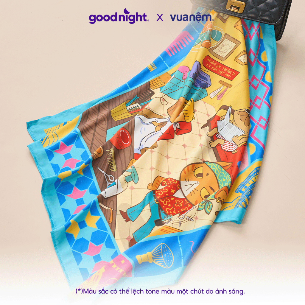 [DEAL MỞ BÁN] Khăn lụa latin cao cấp Goodnight Bandana 70×70 - Khăn lụa quàng cổ