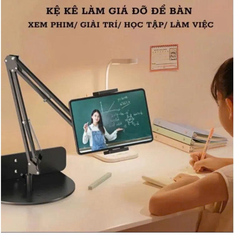 Giá đỡ ipad, điện thoại kẹp ẩn đầu giường, để bàn cao cấp phiên bản mới xoay 360 độ đa năng chụp ảnh,quay video,xem phim