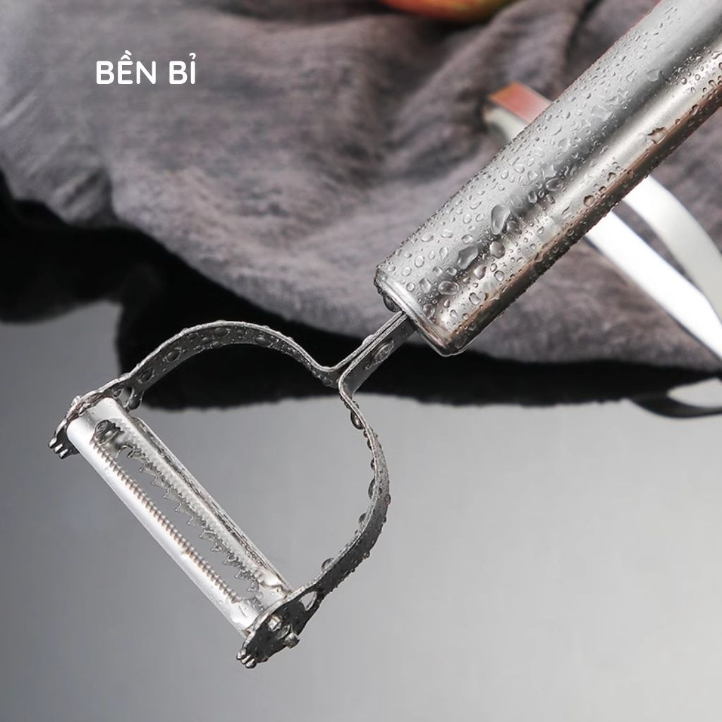 Dao Bào Inox 3 Trong 1 HOMEHOUSE Bào Vỏ Bào Sợi Rau Củ Đồ Sắt Bén Tiện Lợi