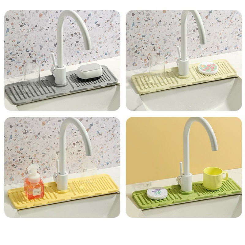 Thảm Silicone Lót Vòi Nước Bồn Rửa Chén Chống Nấm Mốc Bảo Vệ Cho Nhà Bếp Phòng Tắm