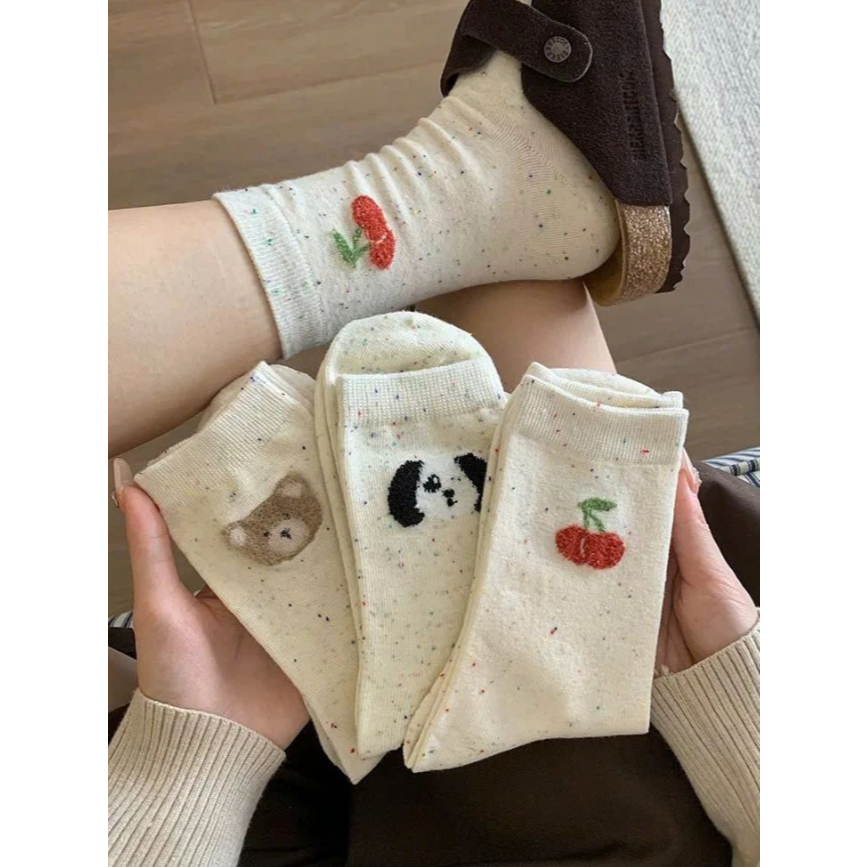 [Peinn] Tất,vớ nữ họa tiết hoạt hình phong cách nhật dài đến bắp chân bản dễ thương dành cho nữ trong mùa thu đông TVA02