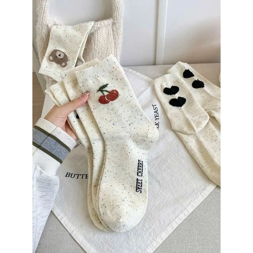 [Peinn] Tất,vớ nữ họa tiết hoạt hình phong cách nhật dài đến bắp chân bản dễ thương dành cho nữ trong mùa thu đông TVA02