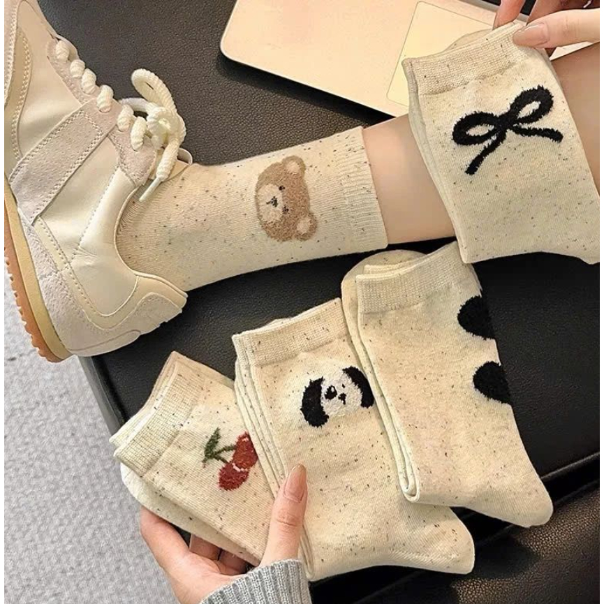 [Peinn] Tất,vớ nữ họa tiết hoạt hình phong cách nhật dài đến bắp chân bản dễ thương dành cho nữ trong mùa thu đông TVA02