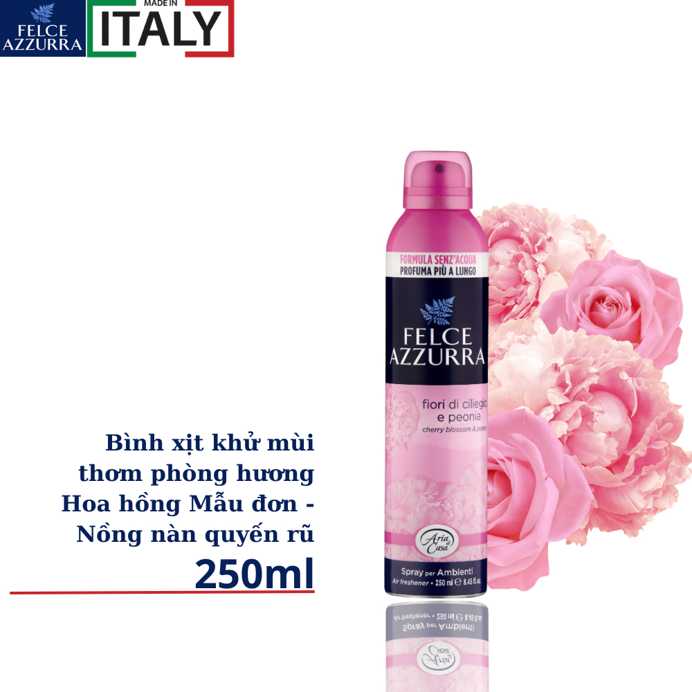 Bình xịt thơm phòng hương nước hoa cao cấp Ý Felce Azzurra -250ml - NK Ý