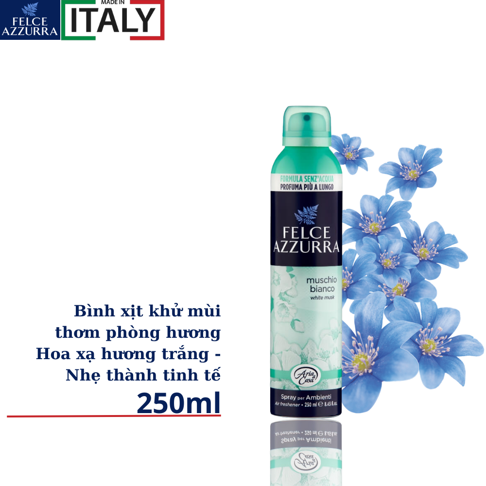 Bình xịt thơm phòng hương nước hoa cao cấp Ý Felce Azzurra -250ml - NK Ý
