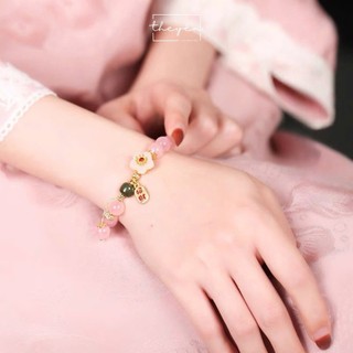 Vòng Tay Nữ May Mắn Thạch Anh Hồng - Quà Tặng Ý Nghĩa, Tinh Tế, Dễ Phối Đồ Cho Nữ [Tina]