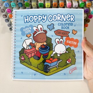 Bộ Tranh Tô Màu Hoppy Corner 40 Tranh, Giấy dày 200gsm Quyển A4 A5, Phù Hợp Màu Marker, Acrylic, Chì Màu, Sáp Màu