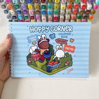 Bộ Tranh Tô Màu Hoppy Corner 40 Tranh, Giấy dày 200gsm Quyển A4 A5, Phù Hợp Màu Marker, Acrylic, Chì Màu, Sáp Màu