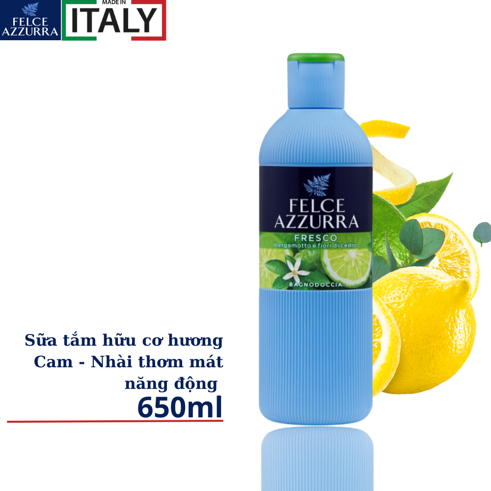 Sữa tắm đậm đặc hương nước hoa cao cấp Felce Azzura - 650ml - NK Ý