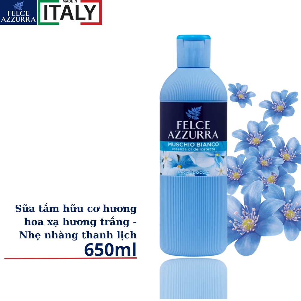 Sữa tắm đậm đặc hương nước hoa cao cấp Felce Azzura - 650ml - NK Ý