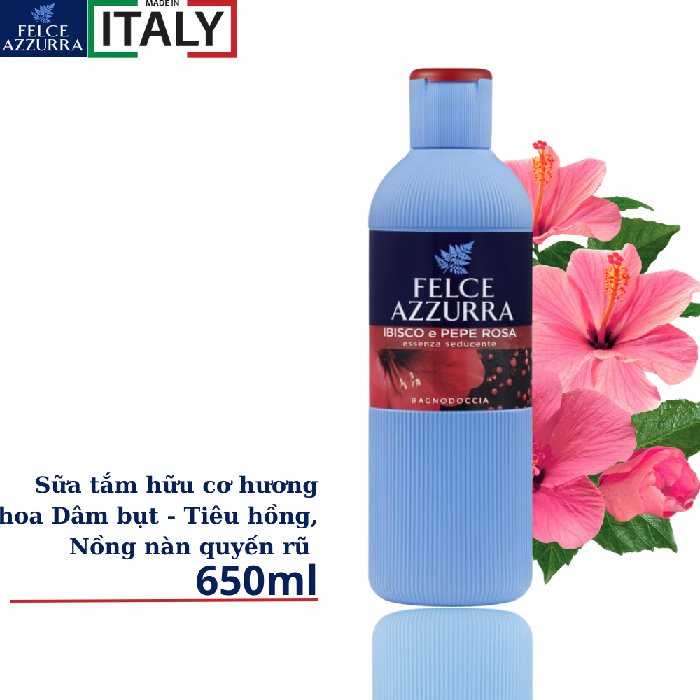 Sữa tắm đậm đặc hương nước hoa cao cấp Felce Azzura - 650ml - NK Ý
