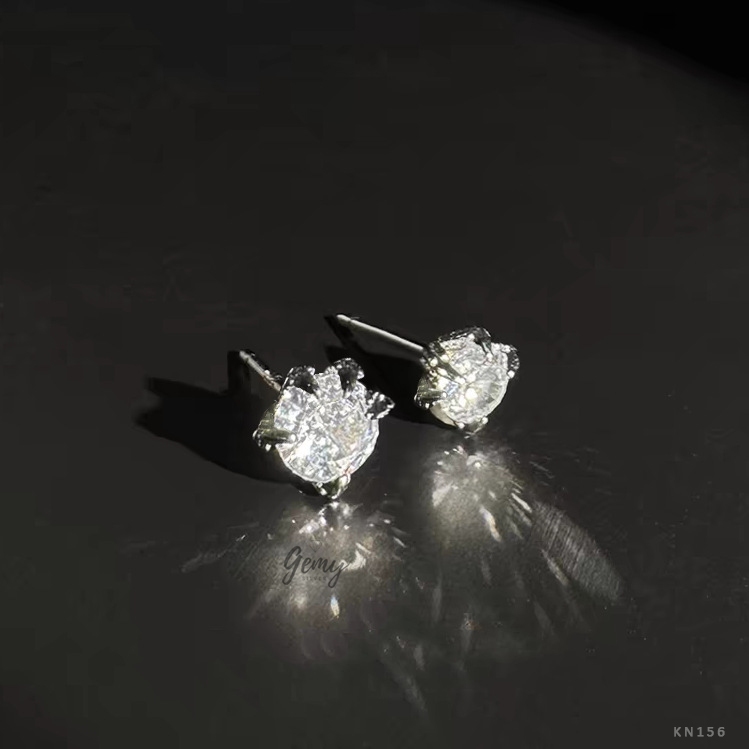 Khuyên tai thanh thẳng nam bạc 925 thiết kế móng rồng Dragon Foot cực chất (1 chiếc) KN156 | GEMY SILVER