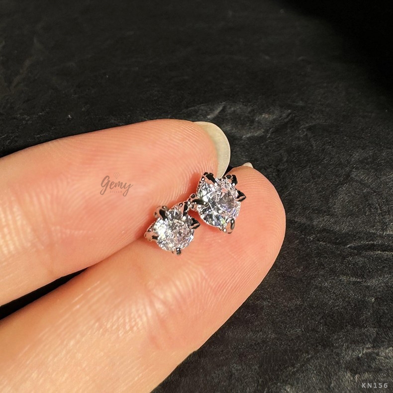 Khuyên tai thanh thẳng nam bạc 925 thiết kế móng rồng Dragon Foot cực chất (1 chiếc) KN156 | GEMY SILVER