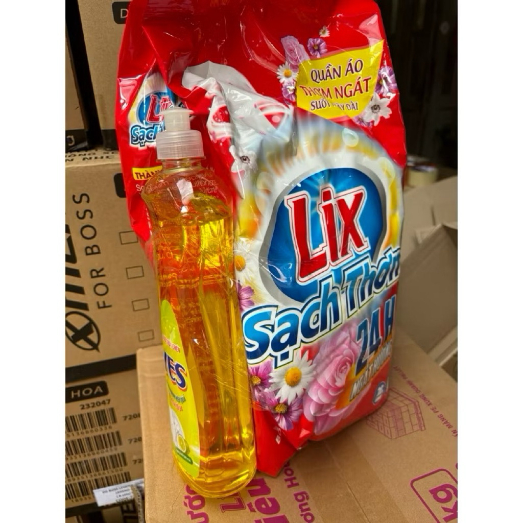 bột giặt lix 5,5kg hương nước hoa sớm mai - LIXBG
