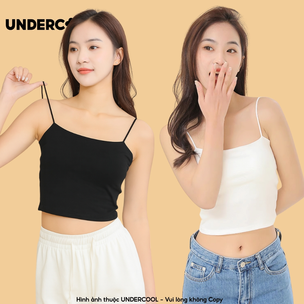 Áo Bra 2 Dây Croptop Kẻ Sọc Ngang Có Đệm Dày UNDERCOOL, Co Giãn 4 Chiều, Tôn Dáng Gợi Cảm A2D37