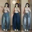 Quần Jeans Hari Form Rộng Unisex Màu Wash Retro Cá Tính