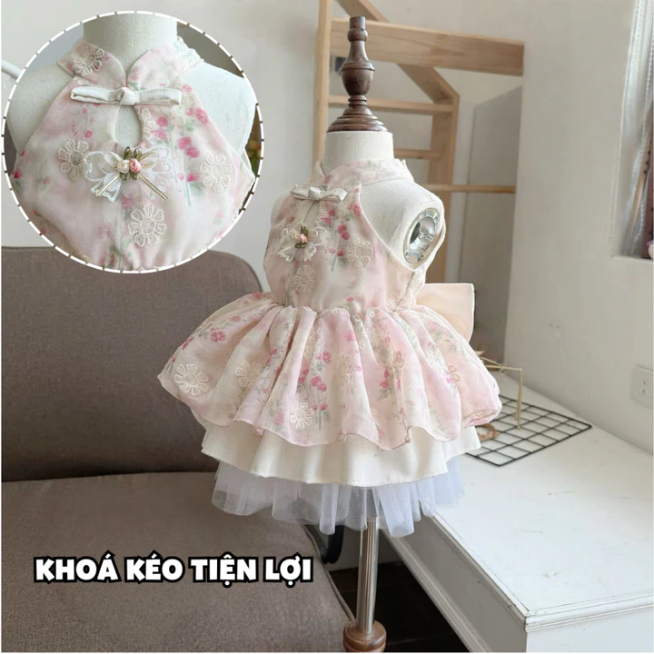 3-15kg Váy đầm công chúa cho bé gái sơ sinh đầy tháng thôi nôi sinh nhật làm quà tặng RIOKIDS TT50