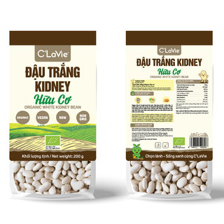 Đậu trắng Kidney hạt to hữu cơ C'Lavie không biến đổi gen