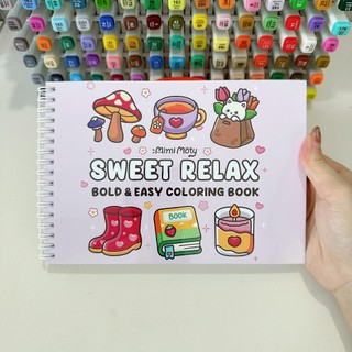 Bộ Tranh Tô Màu Sweet Relax 40 Tranh, Giấy dày 200gsm Quyển A4 A5, Phù Hợp Màu Marker, Acrylic, Chì Màu, Sáp Màu