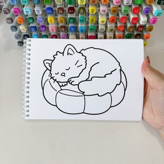 Bộ Tranh Tô Màu Sweet Relax 40 Tranh, Giấy dày 200gsm Quyển A4 A5, Phù Hợp Màu Marker, Acrylic, Chì Màu, Sáp Màu