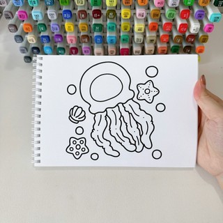 Bộ Tranh Tô Màu Sweet Relax 40 Tranh, Giấy dày 200gsm Quyển A4 A5, Phù Hợp Màu Marker, Acrylic, Chì Màu, Sáp Màu
