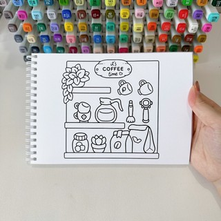 Bộ Tranh Tô Màu Sweet Relax 40 Tranh, Giấy dày 200gsm Quyển A4 A5, Phù Hợp Màu Marker, Acrylic, Chì Màu, Sáp Màu