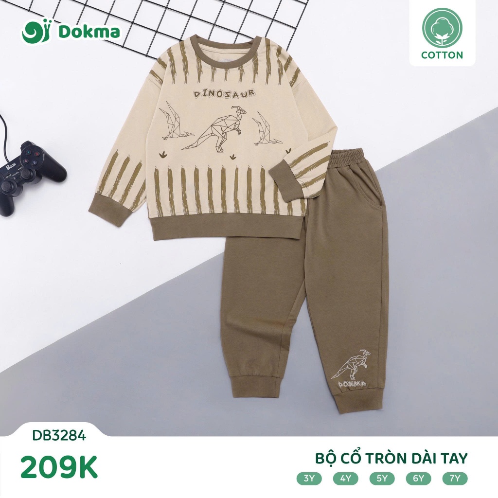 (13-25kg) Bộ Dài Tay Bé Trai Dokma DB3199 DB3311 DB3284 DB3312 DB3204