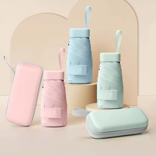 Dù Mini Gấp Gọn Bỏ Túi | Kèm Hộp Vuông | Che Nắng Mưa | Chống Tia UV SPF50+ | Đi Học Đi Làm Du Lịch