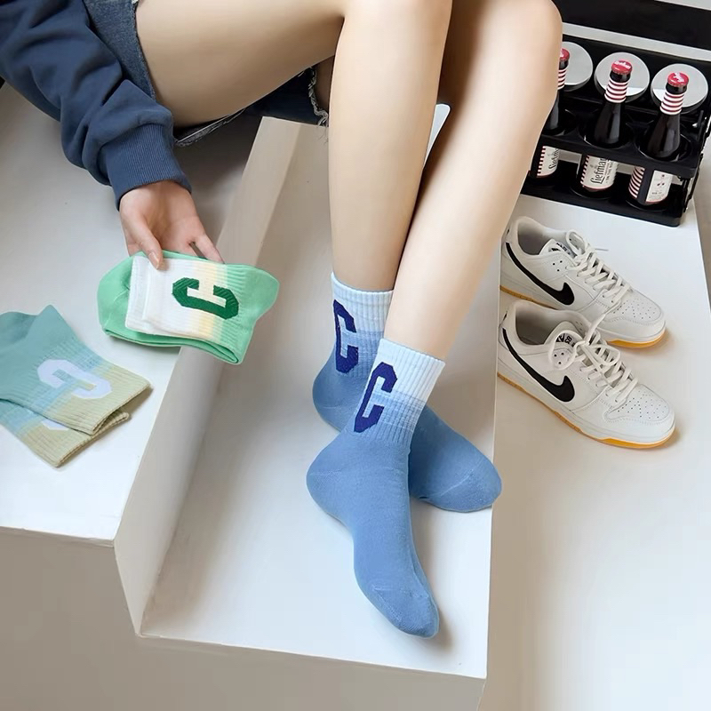 [Peinn] Tất cao cổ họa tiết Chữ C Đổi Màu siêu hót phong cách hàn BTS01