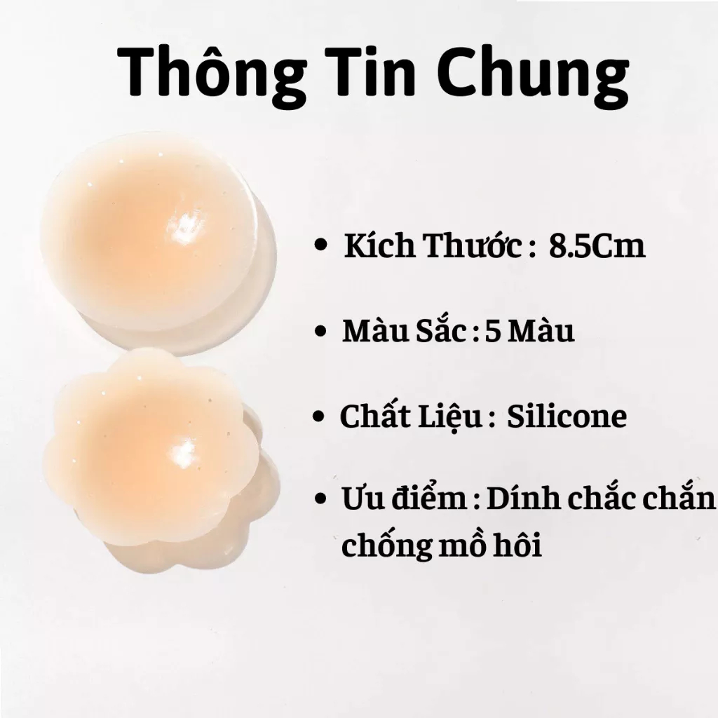 [Peinn] Miếng Dán Ngực Hình Tròn PKS23 Silicon Sử Dụng Được Nhiều Lần