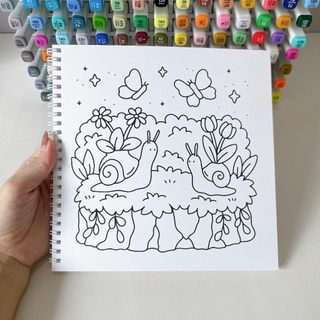 Bộ Tranh Tô Màu Tiny Garden 30 Tranh, Giấy dày 180gsm Quyển A4 A5, Phù Hợp Màu Marker, Acrylic, Chì Màu, Sáp Màu