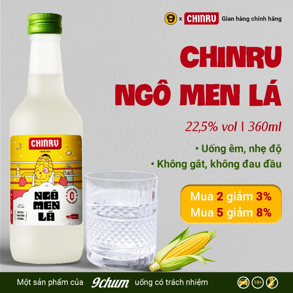 Rươu Chinru Ngô men lá - Nhẹ độ - Thơm mùi đòng, đậm vị truyền thống ...
