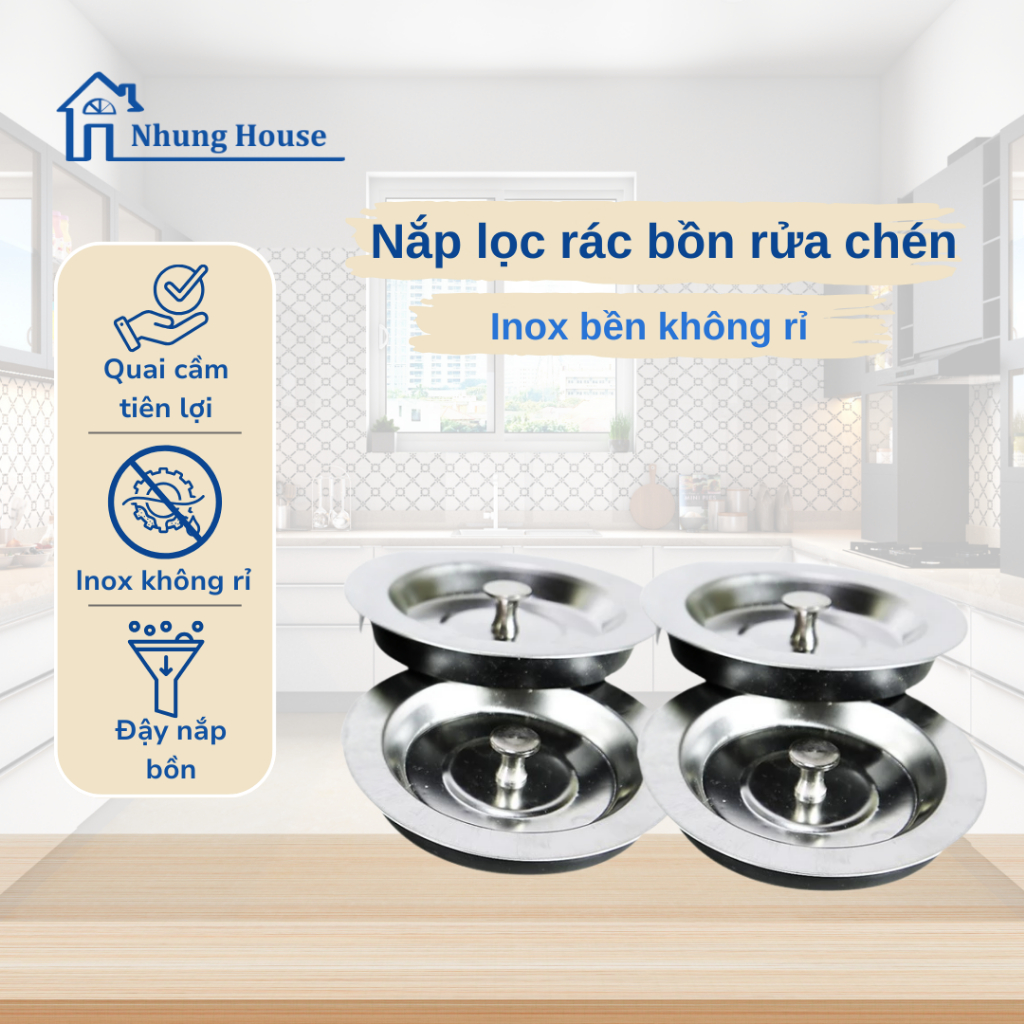 Nắp lọc rác bồn rửa bát 3 In 1 lọc thức ăn, ngăn mùi hôi côn trùng nút ...