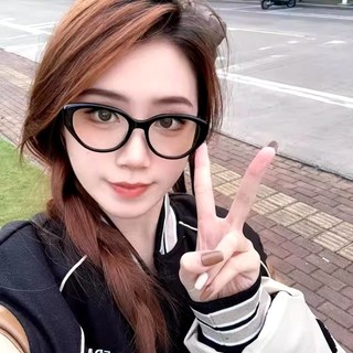 Gọng kính mắt mèo nữ thời trang Hàn Quốc chống tia UV và ánh sáng xanh phong cách tiểu thư HANASO 623