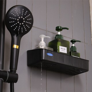 Giá đựng đồ gắn vòi nước bồn rửa mặt, kệ nhà tắm gắn tường, khay đựng đồ gắn bồn rửa mặt có rãnh thoát nước AH1.1M