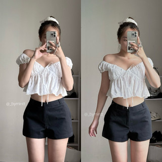 TINI BASIC | Quần short trơn basic cạp trễ dễ phối | Bymintt