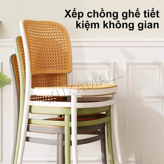 KUKA Ghế nhựa giả mây chống nước chống nắng ghế ăn ngoài trời ghế thư giãn ban công sân vườn quán